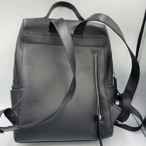 BOSTANTEN Black Genuine Leather Backpack Purse - Picture 6 of 9